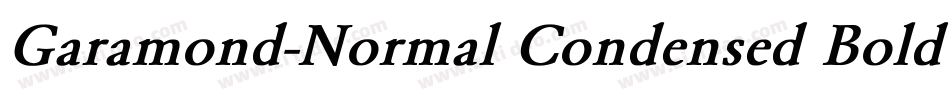 Garamond-Normal Condensed Bold Italic字体转换